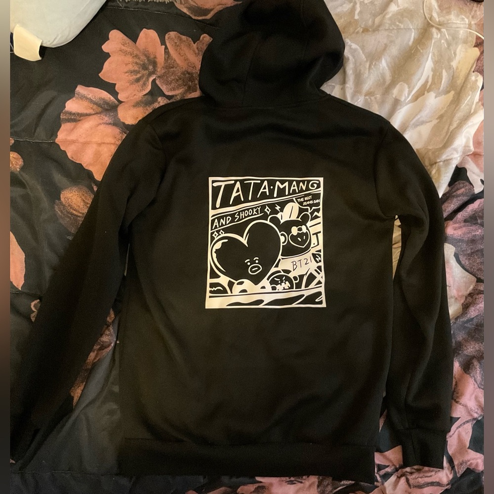 BTS Zip up black hoodie